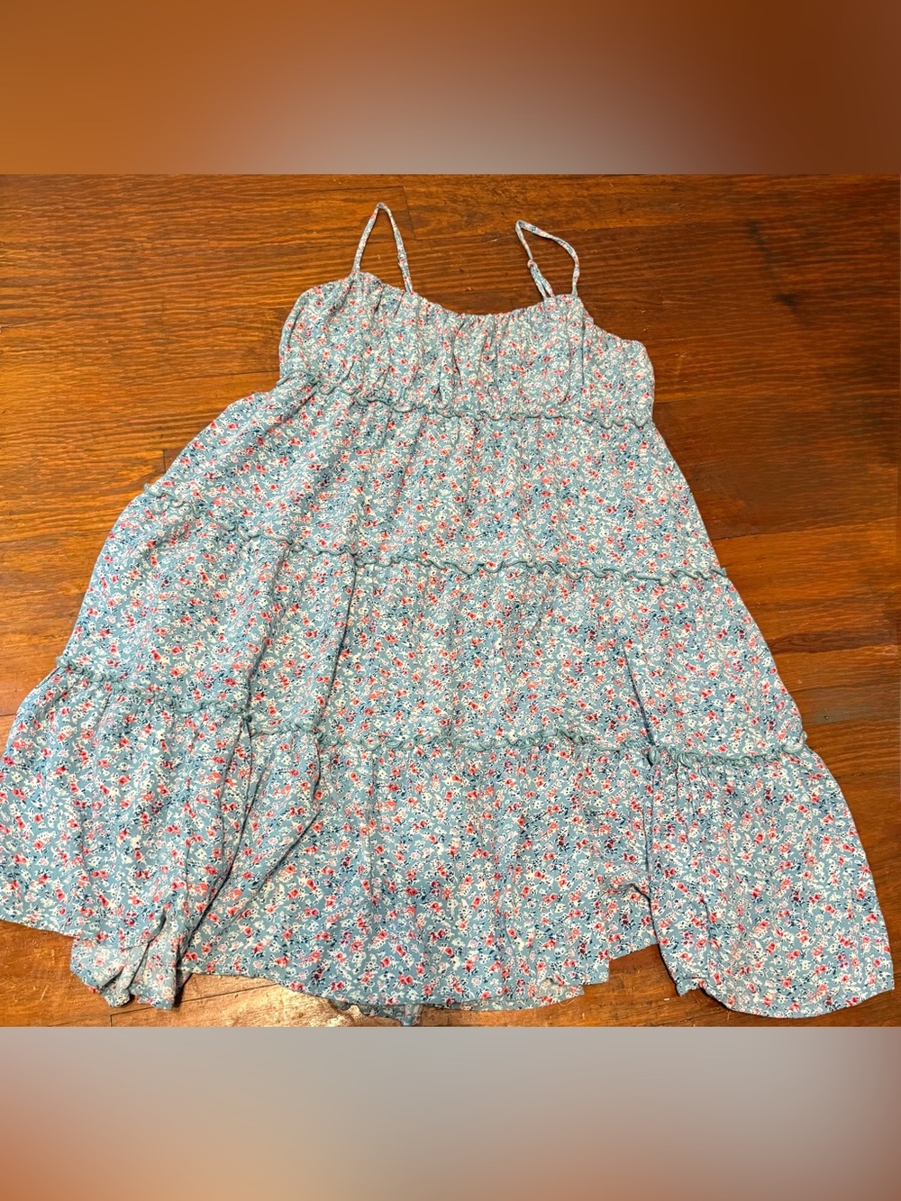 Lucky Brand Blue Floral Spaghetti-Strap Sundress